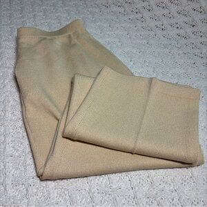 St. John Santana Knit‎ Wide-Leg Pants Cream US 10 Medium-Large Made in USA